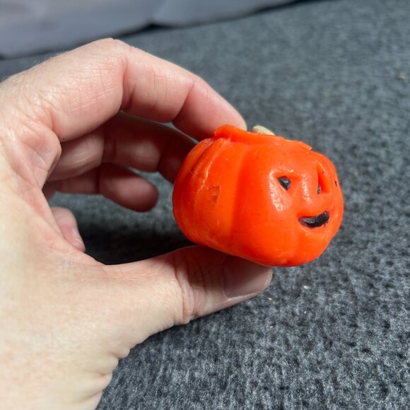 VINTAGE HALLOWEEN GURLEY PUMPKIN JACK O LANTERN UNUSED CANDLE - Picture 7 of 9